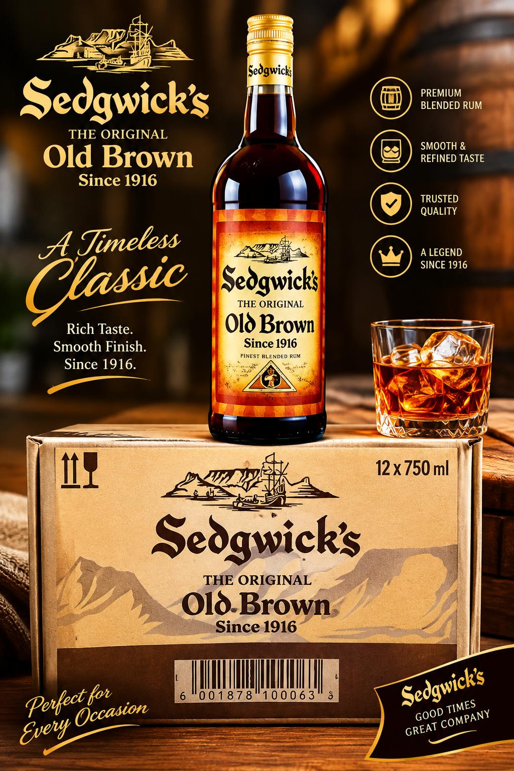 Sedgwick's old brown 750ml